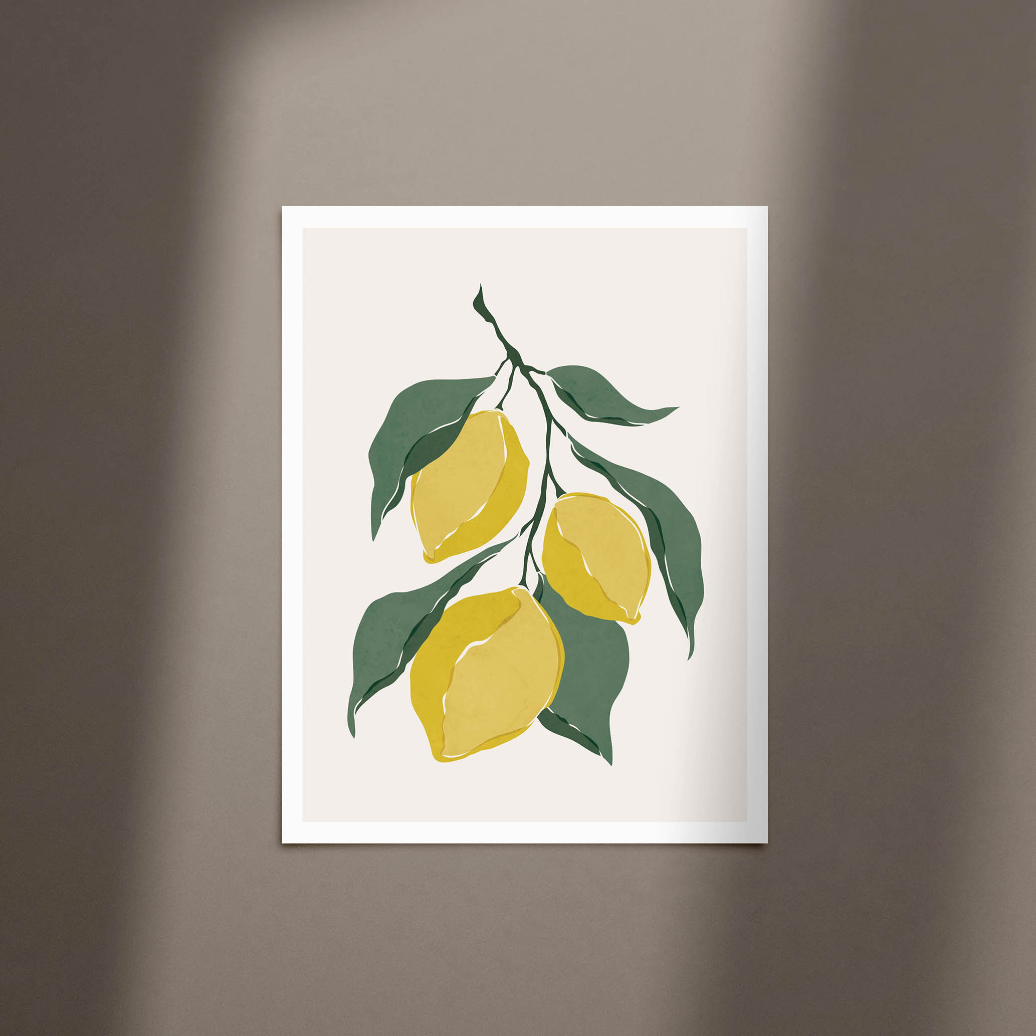 Modern Lemons Wall Art Food Print Fruit Wall Art Kitchen Etsy