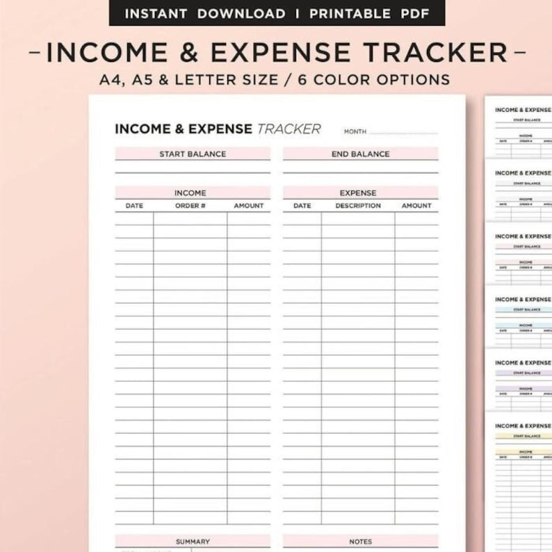 Income and Expense Tracker, Bookkeeping Spreadsheet, Small Business ...
