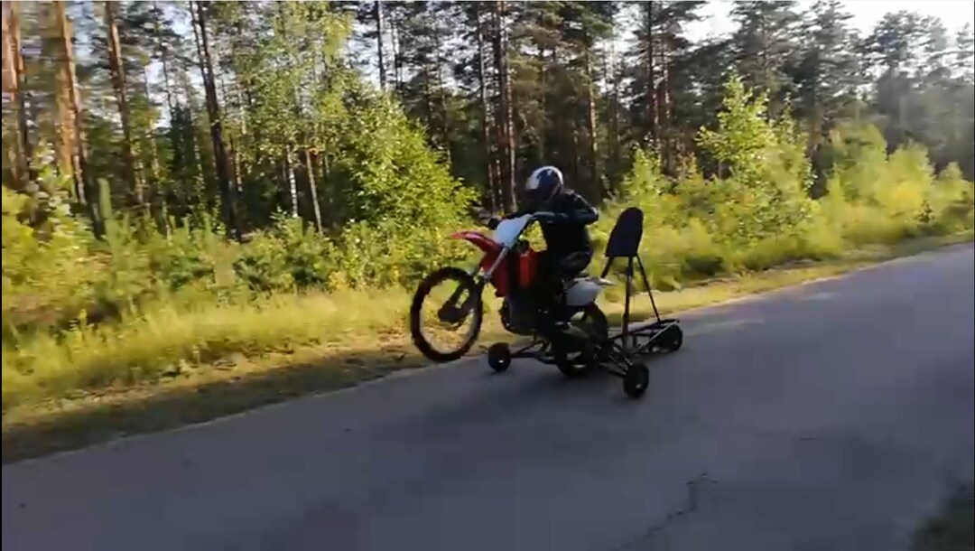 Motorcycle Wheelie Trainer Machine Simulation Training Dirt Bike