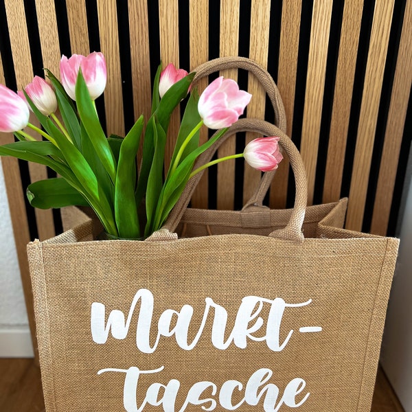 Markttasche | Shopper | Geschenktasche | Tragetasche | Geschenk | Jute Tasche