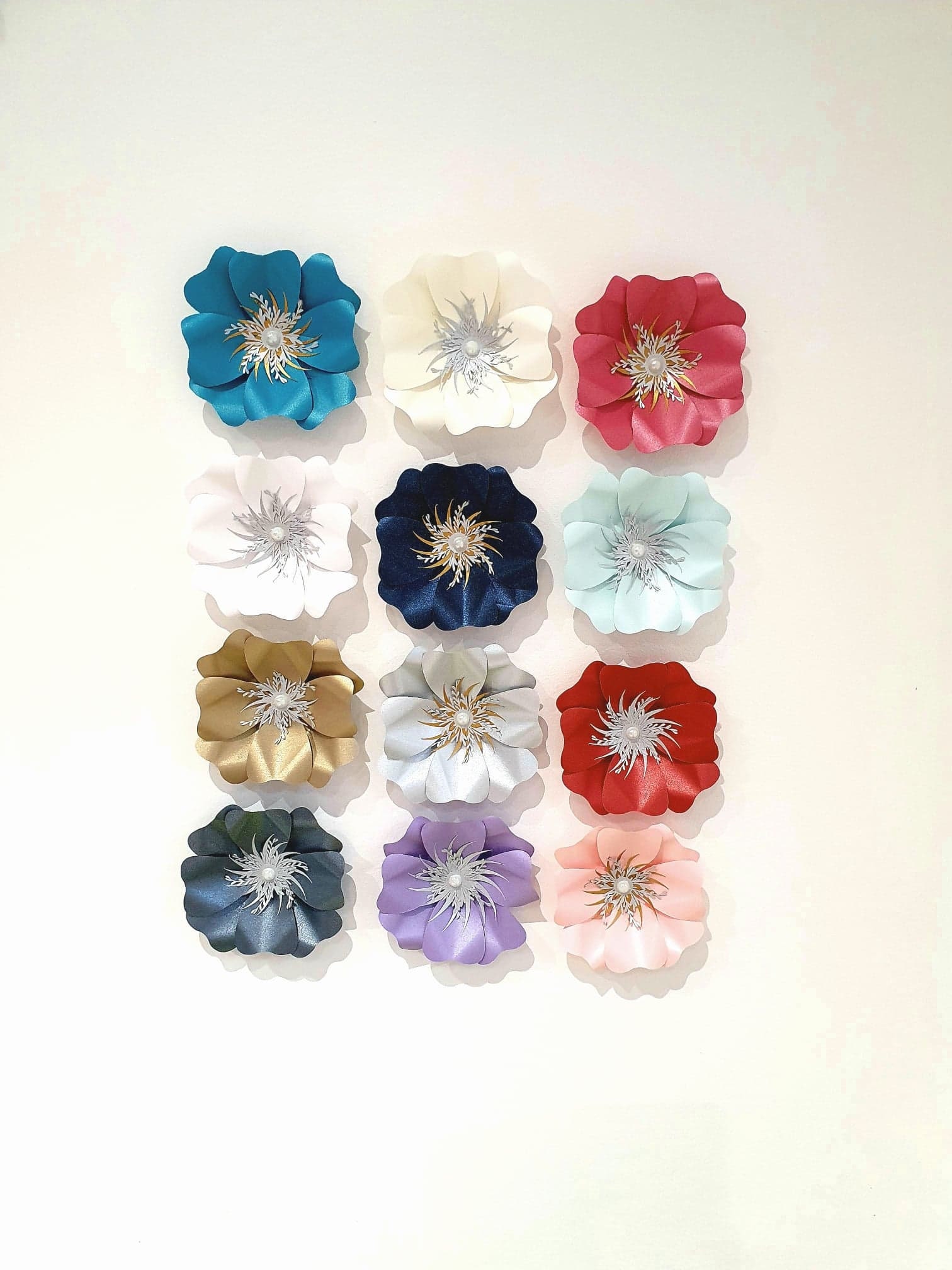 Handmade 3D Flower Wall Art Home Nursery Decor Etsy