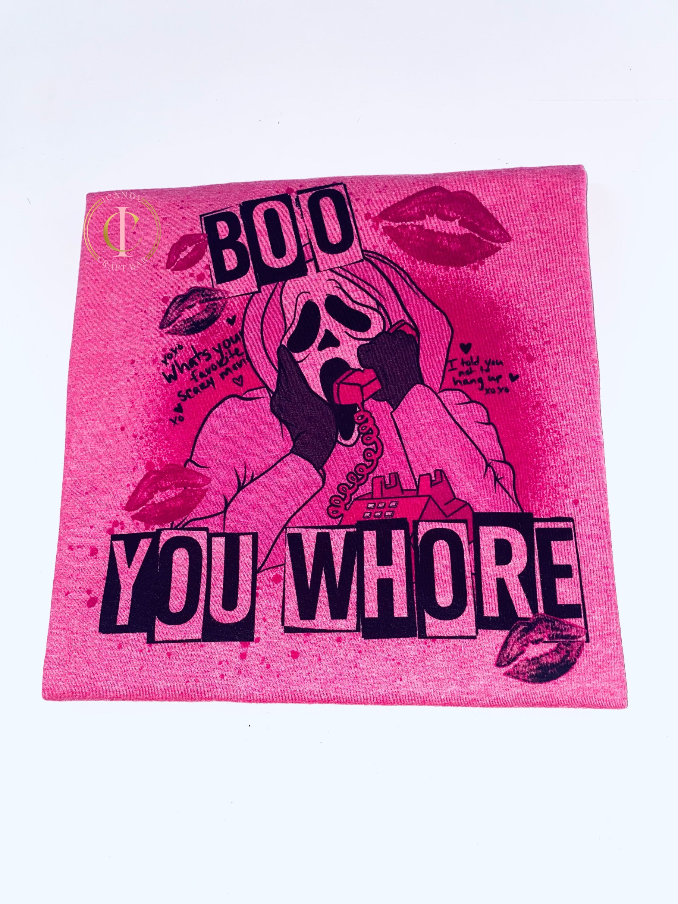 Discover Mean Girls Inspired Pink Bleached Graphic Tee Boo You Whore