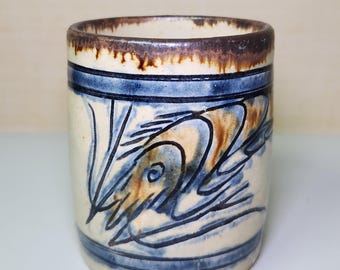 金城次郎 魚彫り陶器花瓶 サイン入り - Etsy 日本