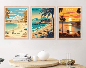 Palma de Mallorca Spain Poster Travel Spain Palma de Mallorca Print Canvas Poster Cityscape Wall Art Designer Wall Posters Art Wall Decor