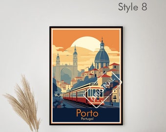 Porto Poster Travel Portugal Porto Print Porto Poster Cityscape Wall Art Journey Nature Sun Sea Sunset Relax
