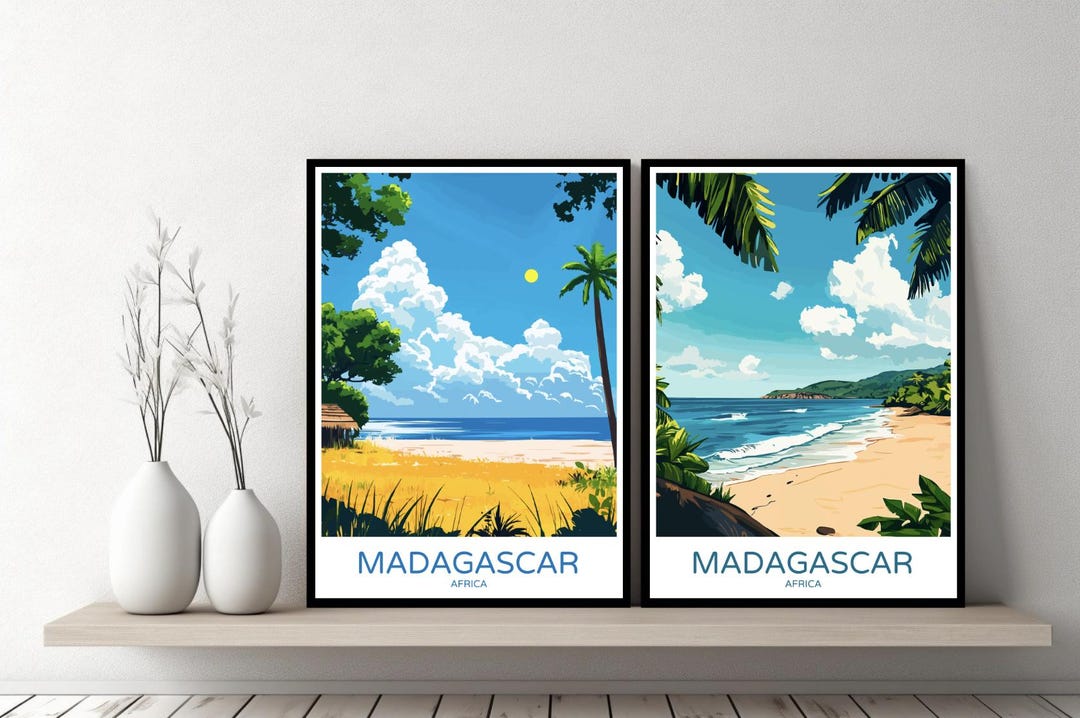 Madagascar Africa Poster Travel Print Antananarivo Madagascar Canvas ...