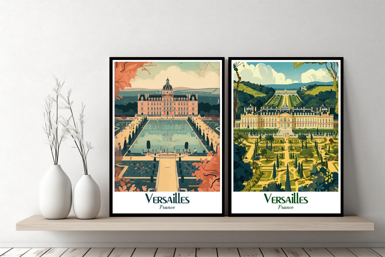 Versailles ポスターセット Vintage VERSAILLES Poster - Marcel Travel Posters