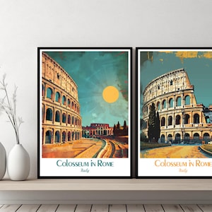 Colosseum in Rome Italy Poster Travel Italy Rome Colosseum Print Canvas Poster Cityscape Wall Art Designer Posters Italy Rome