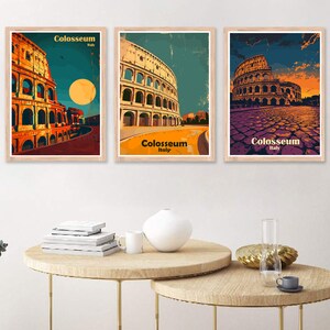 Colosseum Rome Italy Poster Travel Italy Rome Colosseum Castle Print Canvas Poster Cityscape Wall Art Designer Wall Posters Art Rome Poster