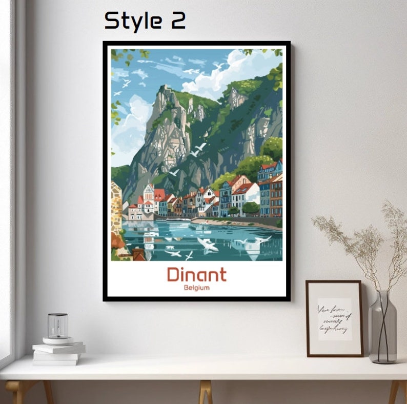 Dinant Belgium Poster Travel Print Belgium Dinant Canvas Poster ...