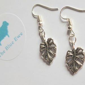 Monstera Leaf Earrings: Fun Plant Lover Jewelry image 2