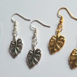 Monstera Leaf Earrings: Fun Plant Lover Jewelry image 1