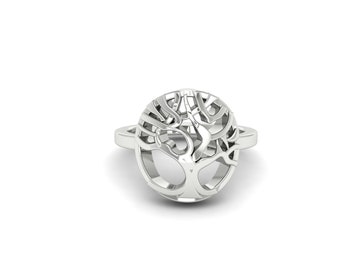 Solid 925 Sterling Silver Tree Of Life Ring in Sizes US-3 to 15 Comes Gift Boxed/All Different Sizes Available