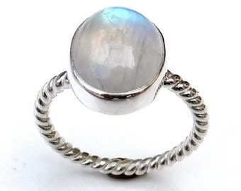 Moonstone Ring, 925 Sterling silver Moonstone Ring, Nickel Free, Handmade Jewelry