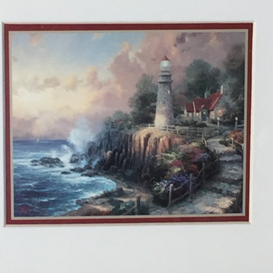 4 Thomas Kinkade Lighthouse Prints beacon of Hope the Light of Peace ...