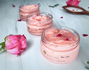 Rose Milk Clarifying Gel Cream | Hyaluronic Acid + Ceramides | Plumping + Glow + Soothe + Clarifying | Skin Repairing | Acne Gel Moisturizer