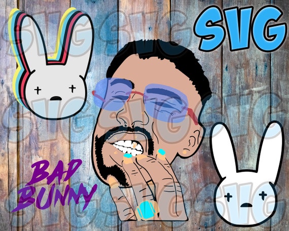 Download Bad Bunny SVG Cut file silhouette Png Cricut Bad Bunny | Etsy