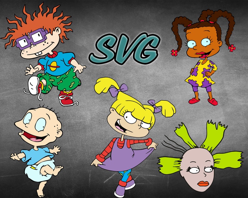 Rugrats SVG, PNG, Vector, Circuit, Cut File, Tommy, Angelica, Chuckie, Lil,...