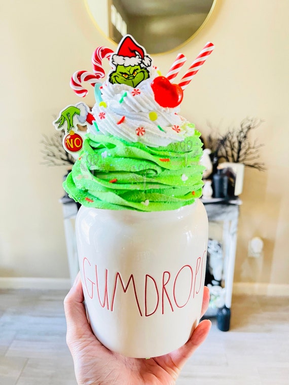 Grinch Faux Whip Topper Rae Dunn Inspired for Baby Canisters Etsy