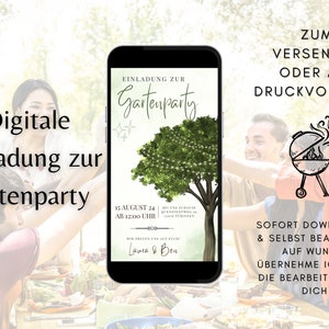 Garden Party Digital Invitation | card garden | Ecard garden party | Garden Party Invitation Card | Garden Party Invitation Digital | wildflowers