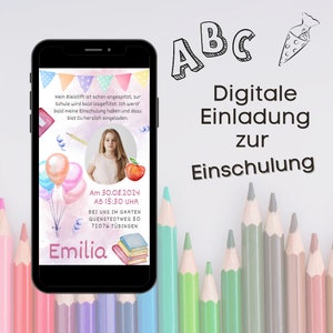 Convite digital para matrícula escolar | Matrícula Escolar Ecard Personalizada | Convite de matrícula escolar | Cartão convite para matrícula escolar | Introdução escolar