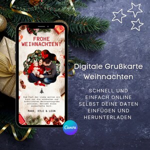Madeira de cartão de Natal digital | Natal personalizado | Cartão de natal com nome | Natal digital | cartão de Natal