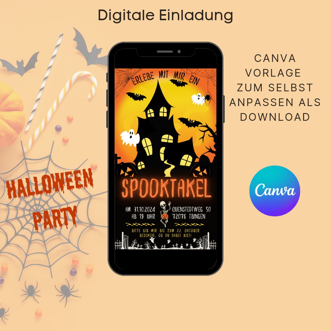 Halloween Digital Invitation Ecard Halloween Personalized Halloween