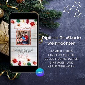 Madeira de cartão de Natal digital | Natal personalizado | Cartão de natal com nome | Natal digital | cartão de Natal