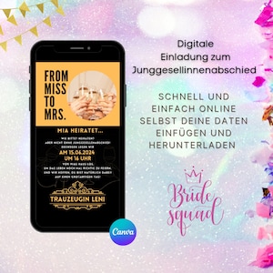 Digital invitation bachelor party woman | eCard JGA | Digital Card For Girlfriend | Invitation card bachelorette | JGA invitation