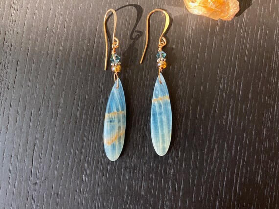 Blue calcite sale earrings