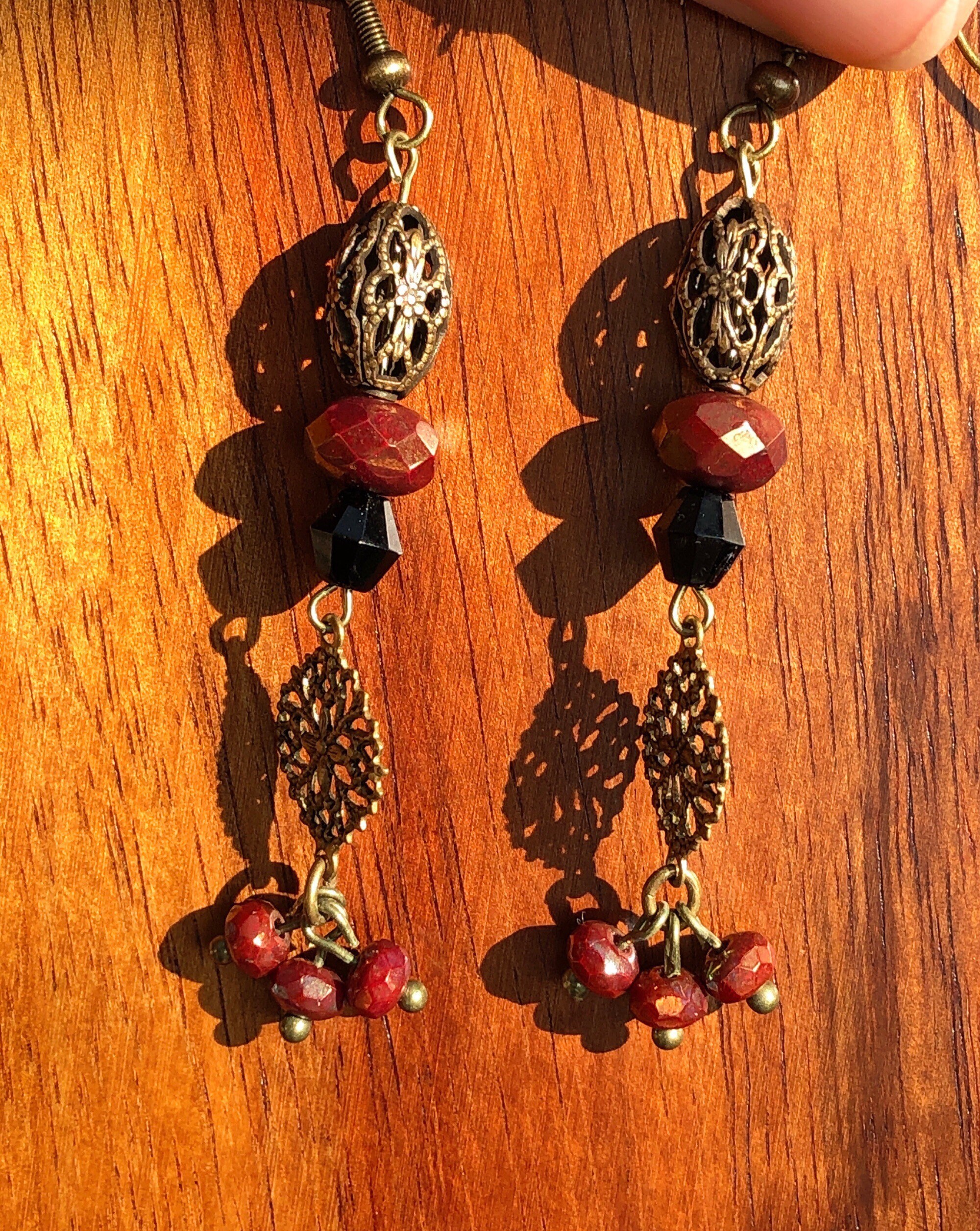 Vintage Style Earrings Art Nouveau Earrings Long Earrings Etsy