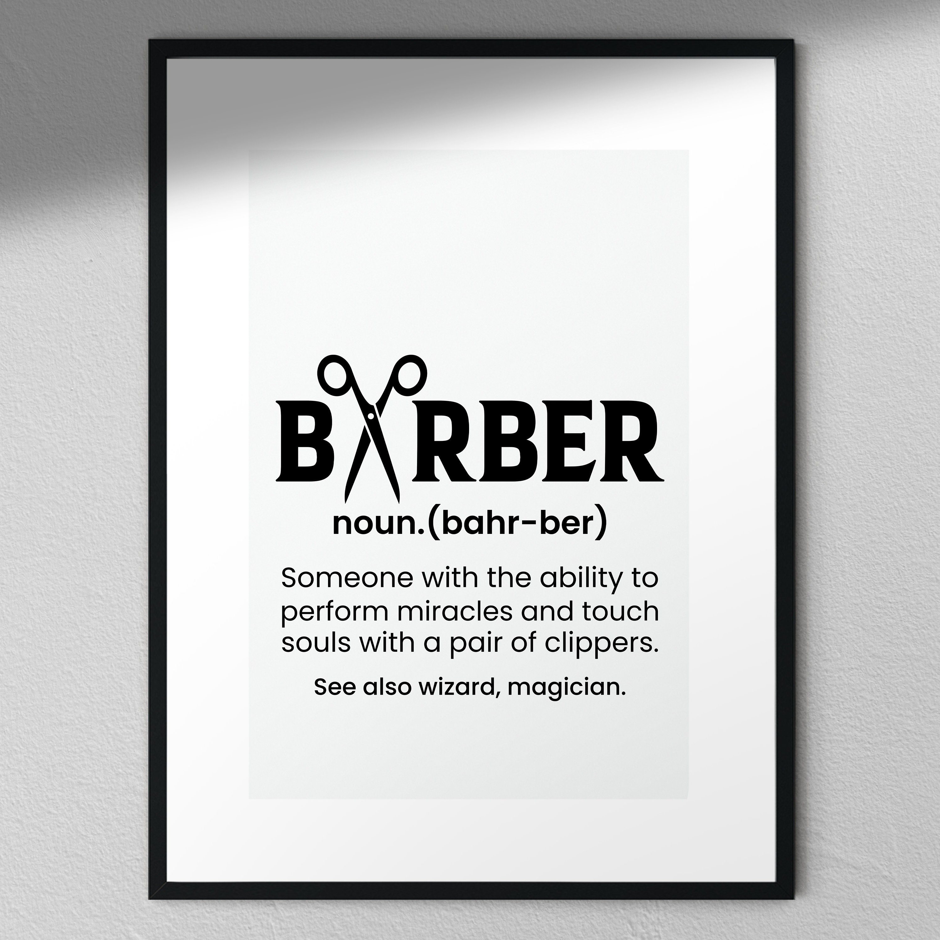 Barber Definition Print Barber Print Lustige Definition Etsy