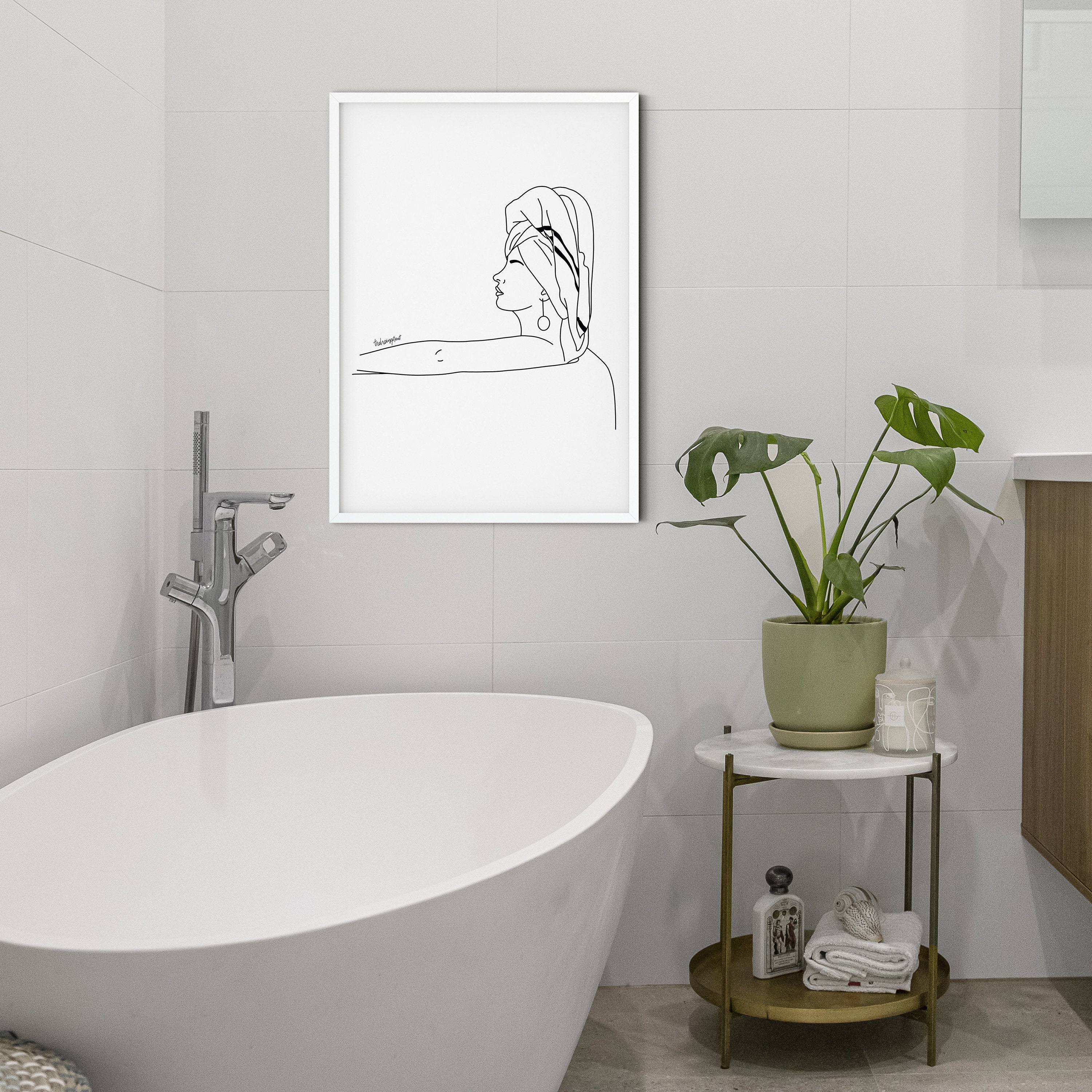 Bath Time Wall Art Modern Wall Art Art Print Bathroom Etsy