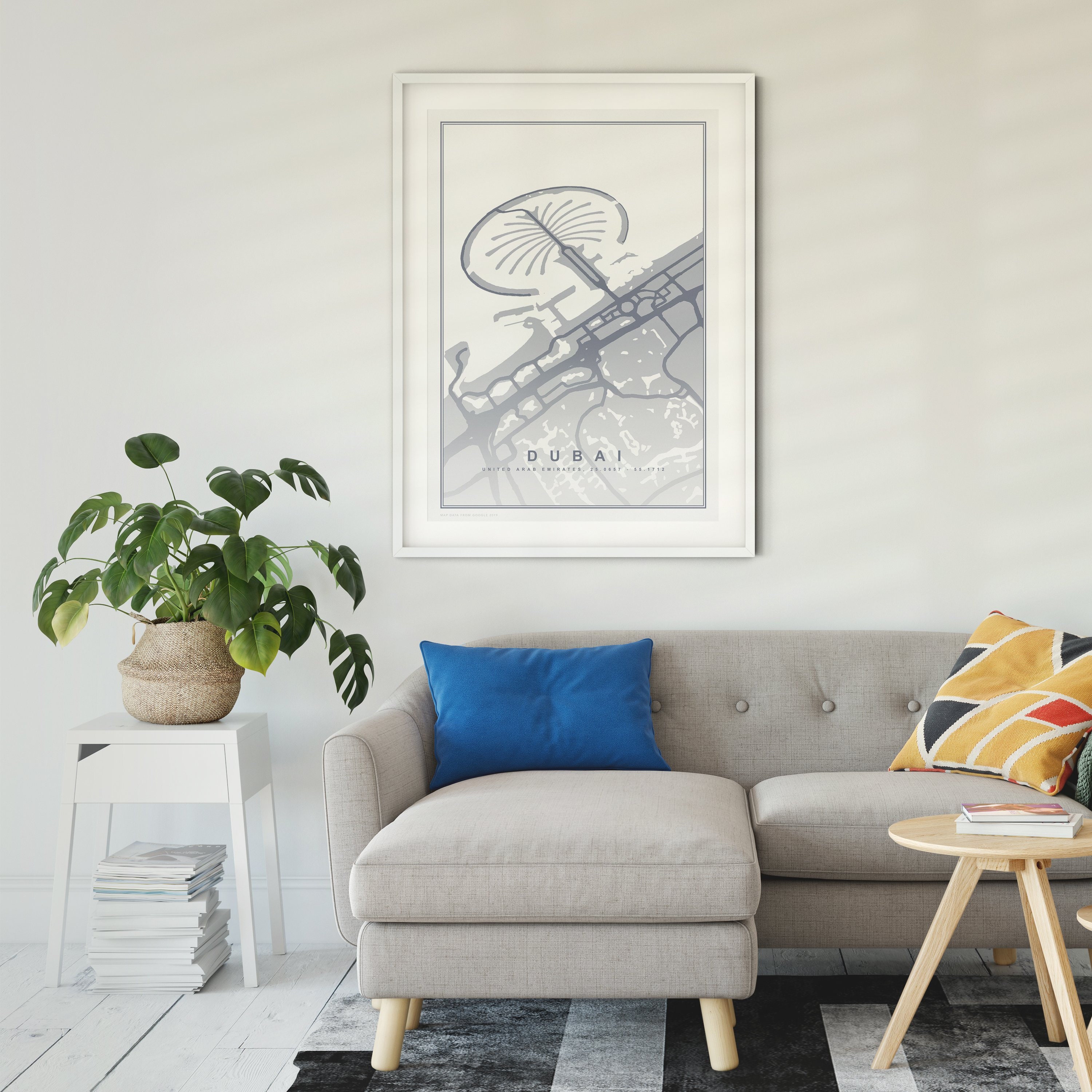 Map of Dubai Print Map Wall Art Travel Poster United | Etsy
