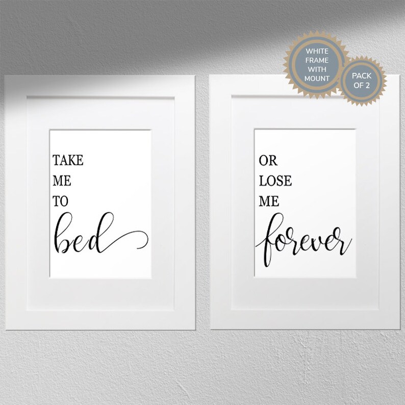 Take Me to Bed or Loose Me Forever pack 2 Typography Etsy
