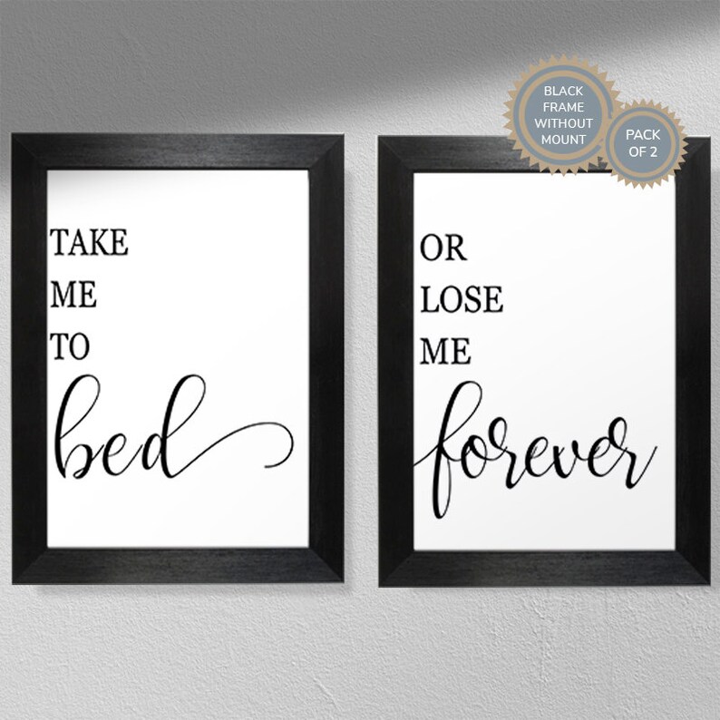 Take Me to Bed or Loose Me Forever pack 2 Typography Etsy