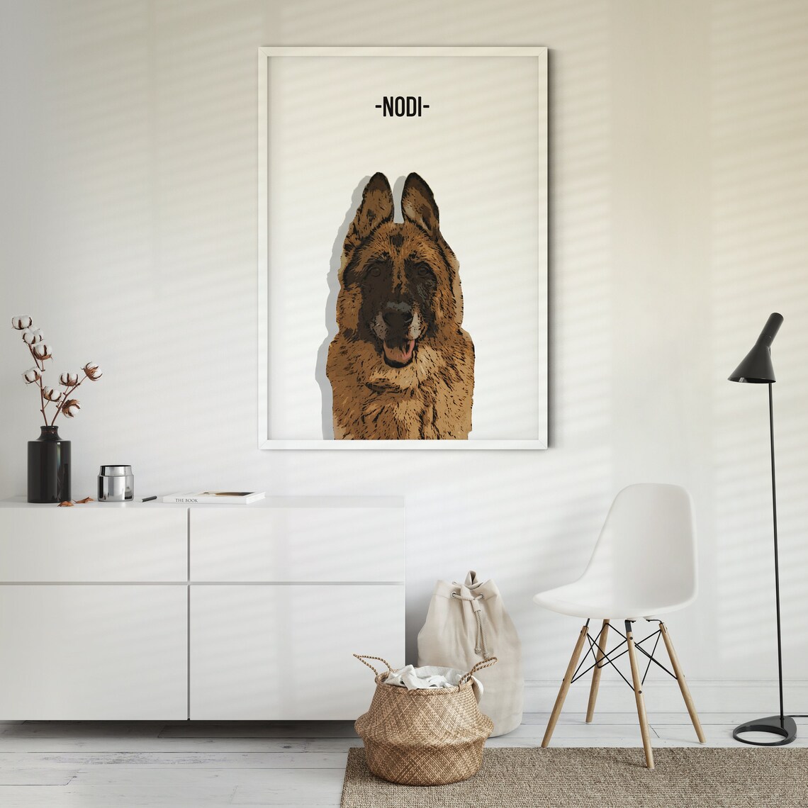 Customised Dog Portrait Dog Lovers Wall Art Portrait From | Etsy