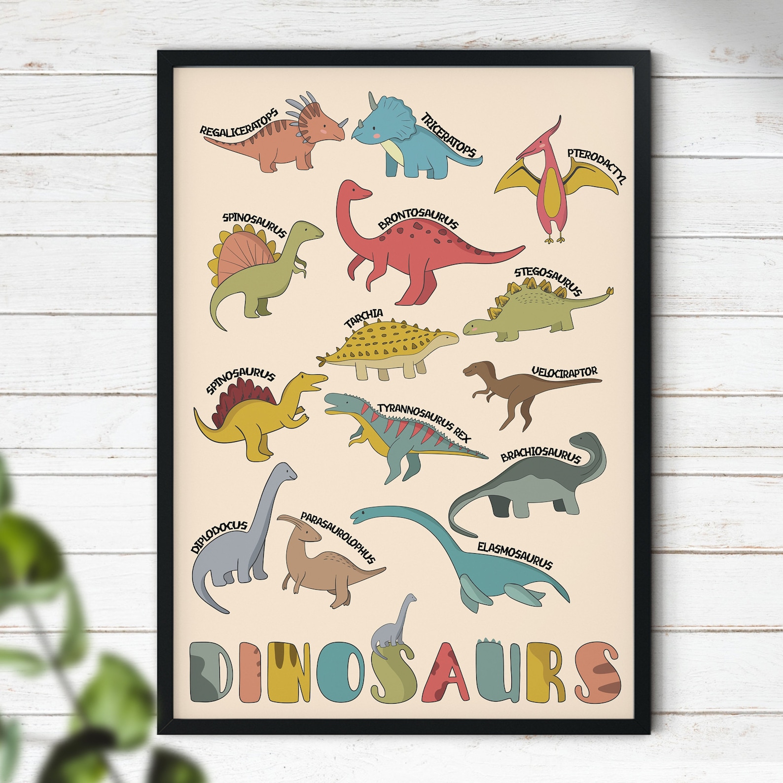 Dinosaurs Poster Kids Room Dinosaur Wall Art Prints Kids Etsy
