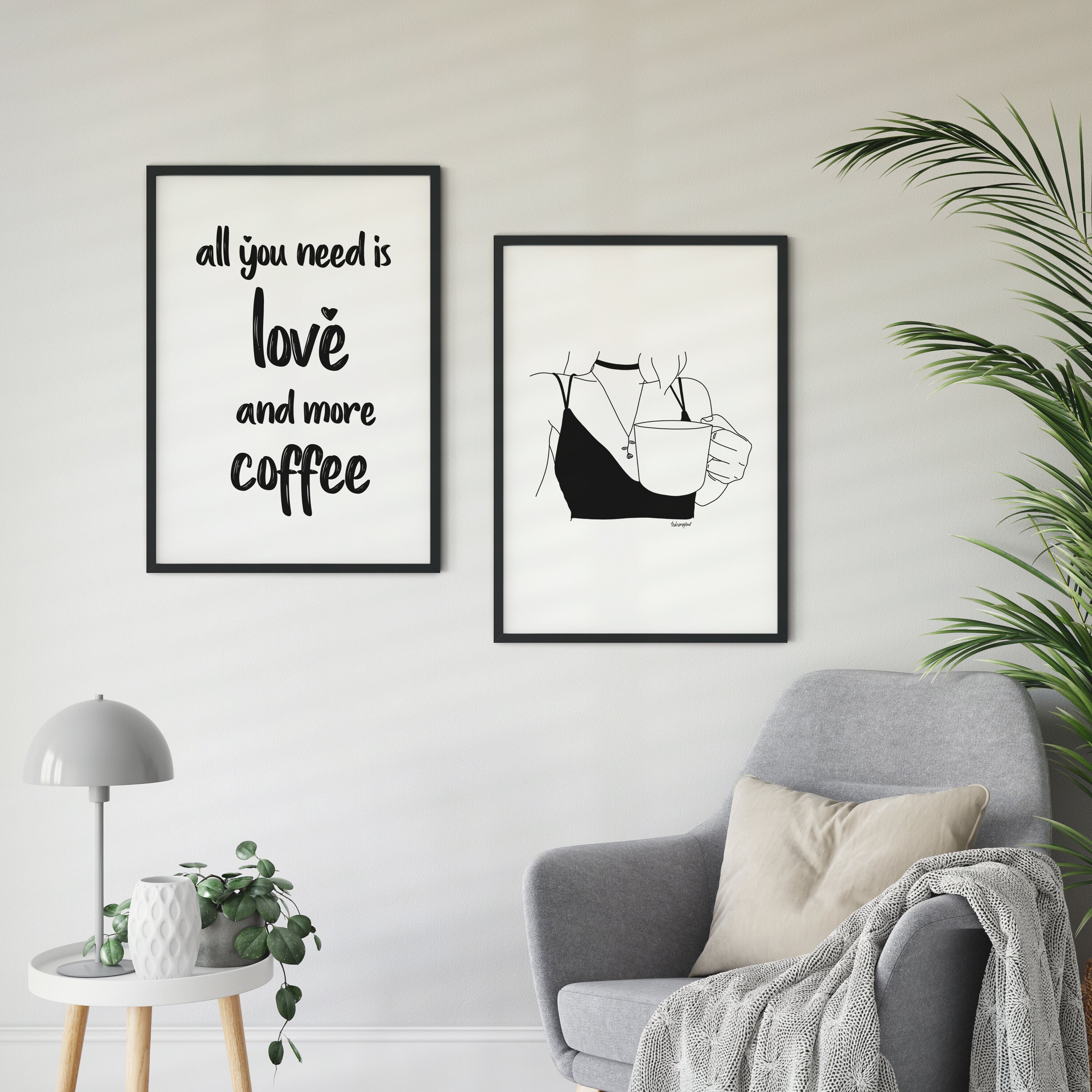Coffee Wall Art Modern Wall Art Kitchen Prints Kitchen Etsy