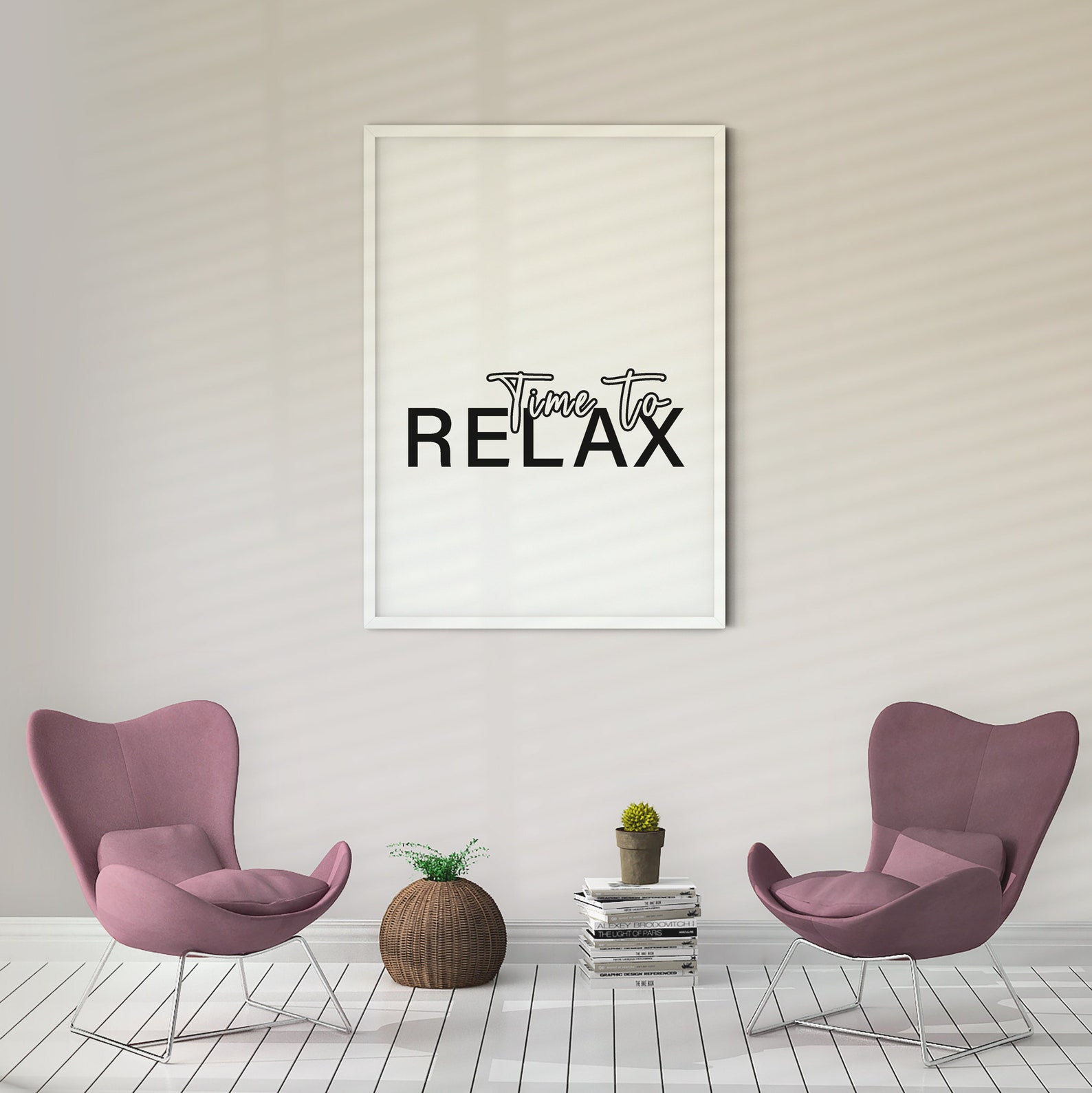 Time To Relax Typography Print Home Decor Relax Poster Etsy