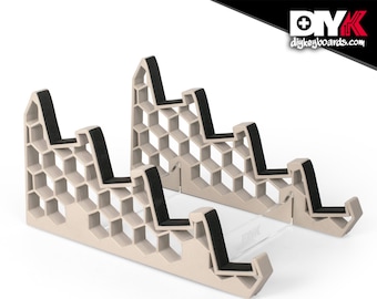 Sleek Honeycomb Quad Mechanical Keyboard Display Stand