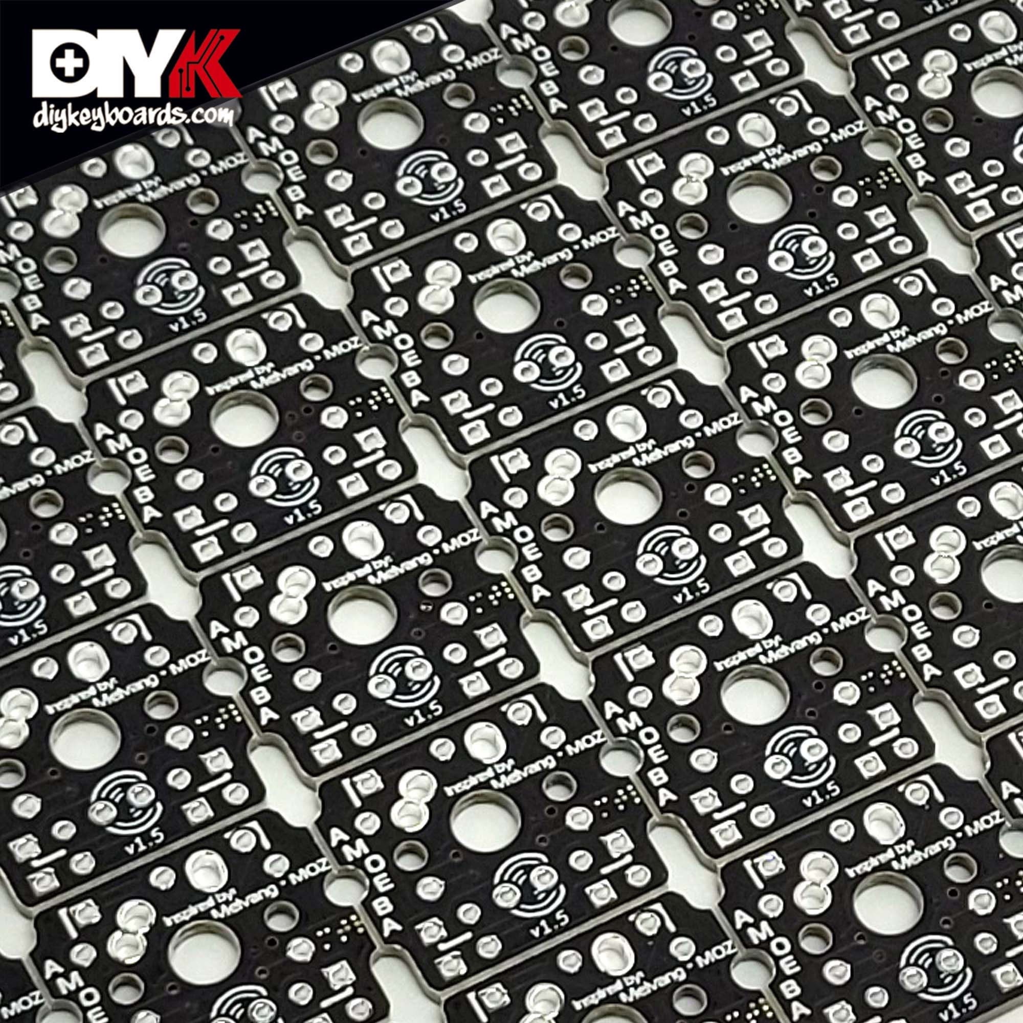 Amoeba Single-Switch PCB — Single Key PCB, Handwired, Mechanical Keyboard, LED light, Dactyl Manuform,
