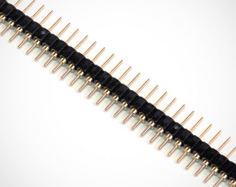 Single Row 40Pin 2.54mm Round Male SIP Socket Pin Header for Custom Mechanical Keyboard Build Controller