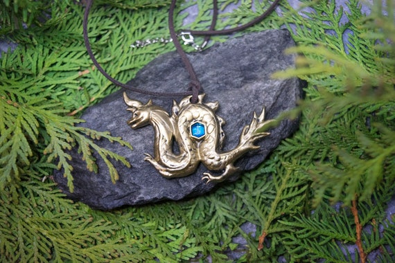 Gold painted Sisu Necklace for Raya Movie Fans. Cosplay Pendant Etsy