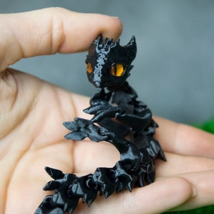 3D Printed Dragon. Articulated 3D dragon model. Tiny Cute dragon.