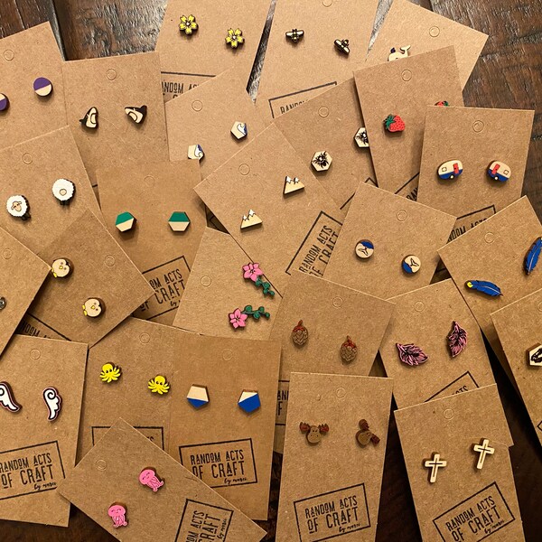 Hand Painted Earrings Etsy