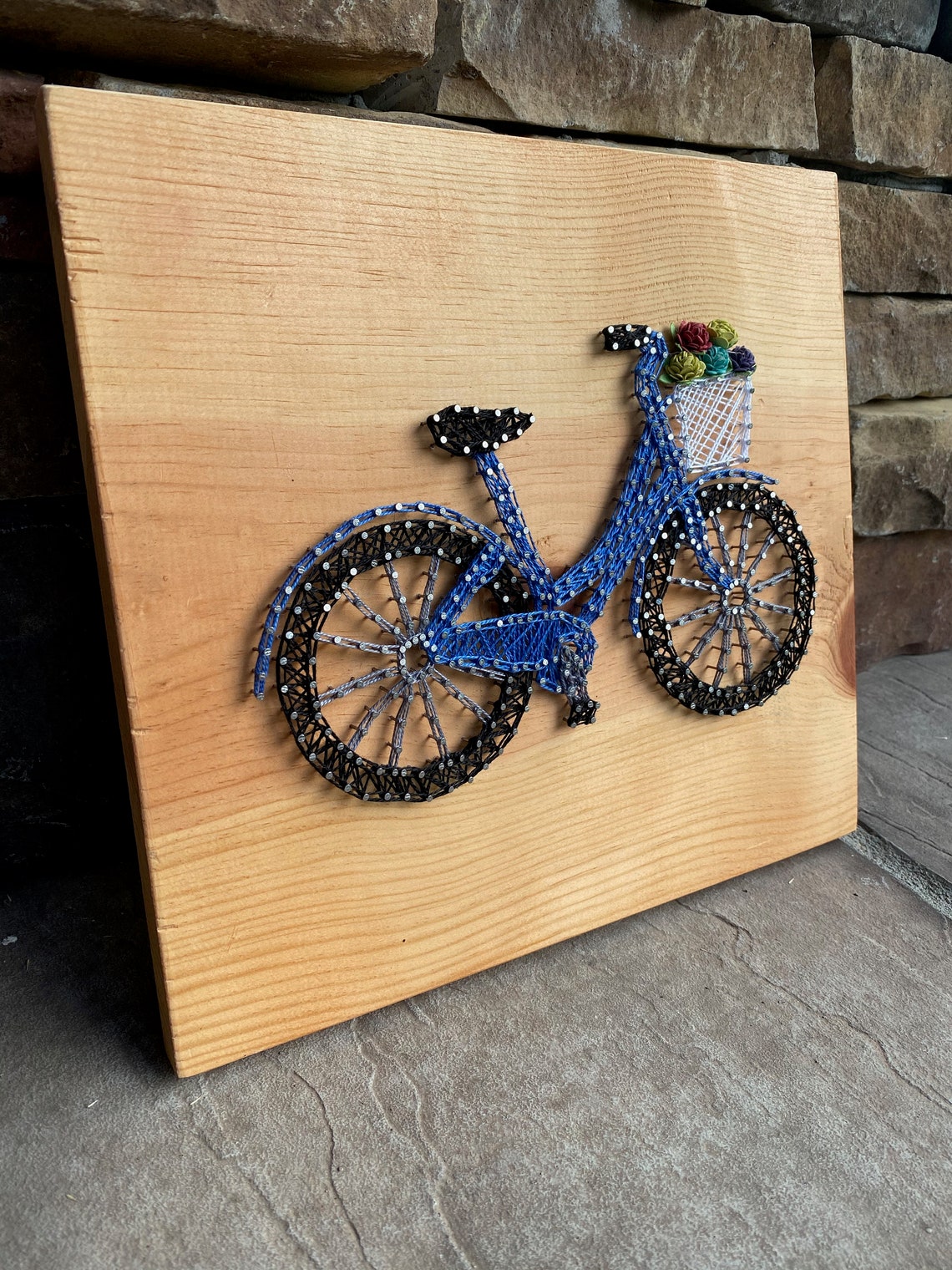 string art fahrrad