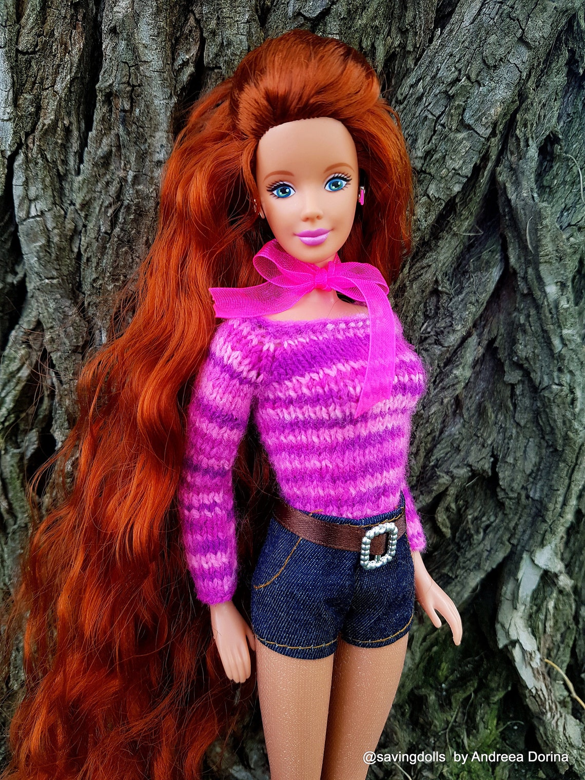 OOAK Barbie Mackie doll Pretty in Plaid redhead ginger hair Etsy