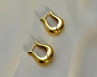 Thick hoops, minimalist hoops, Cartilage earrings, thick gold earrings, thick silver earrings, glam hoops, Chunky hoops, Christmas gift