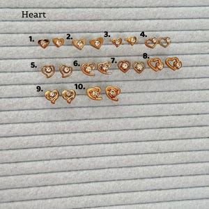 Plastic earrings, Hypoallergenic, gold color stud earrings, Small cz earrings, plastic stud earrings, Everyday earrings, plastic post